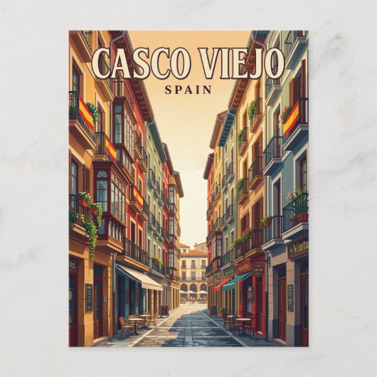 Casco Viejo Spanje Briefkaart (Voorkant)