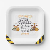 Case Closed Graduation Funny Criminal justice Papieren Bordje (Voorkant)