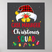Case Manager Christmas Squad Santa Hat Matching Pr Poster (Voorkant)