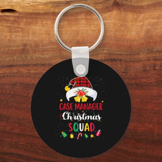 Case Manager Christmas Squad Santa Hat Matching Pr Sleutelhanger (Voorkant)