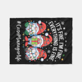 Case Manager Gnome Everything Is Fine Funny Christ Fleece Deken (Voorkant (Horizontaal))