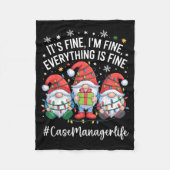 Case Manager Gnome Everything Is Fine Funny Christ Fleece Deken (Voorkant)