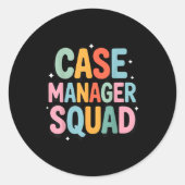 Case Manager Squad  Ronde Sticker (Voorkant)