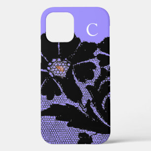 CASE-MATE ANTIEK ZWART KANT PATROON DIY INITIAAL iPhone CASE