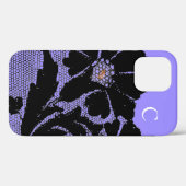 CASE-MATE ANTIEK ZWART KANT PATROON DIY INITIAAL iPhone CASE (Achterkant (horizontaal))