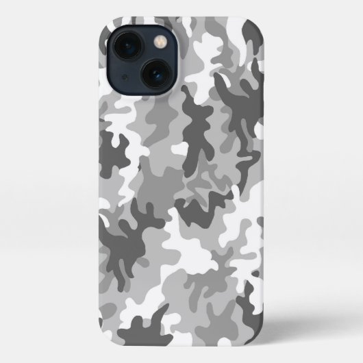 Case-Mate iPhone Case Grey and White Camouflage iPhone Hoesje (Achterkant)