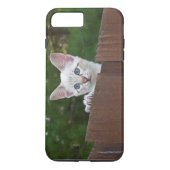 Case-Mate Tough Plus iPhone 7 Hoesje Witte Kitten (Achterkant)