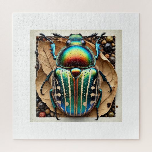 Casebearing Leaf Beetle 290824IREF233 - Watercolor Legpuzzel (Verticaal)