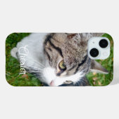 CaseMate iPhone 15 Hoesje met aangepaste kattenfot (Achterkant (horizontaal))