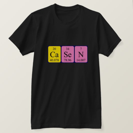 Casen periodieke lijstnaam shirt (Design voorkant)