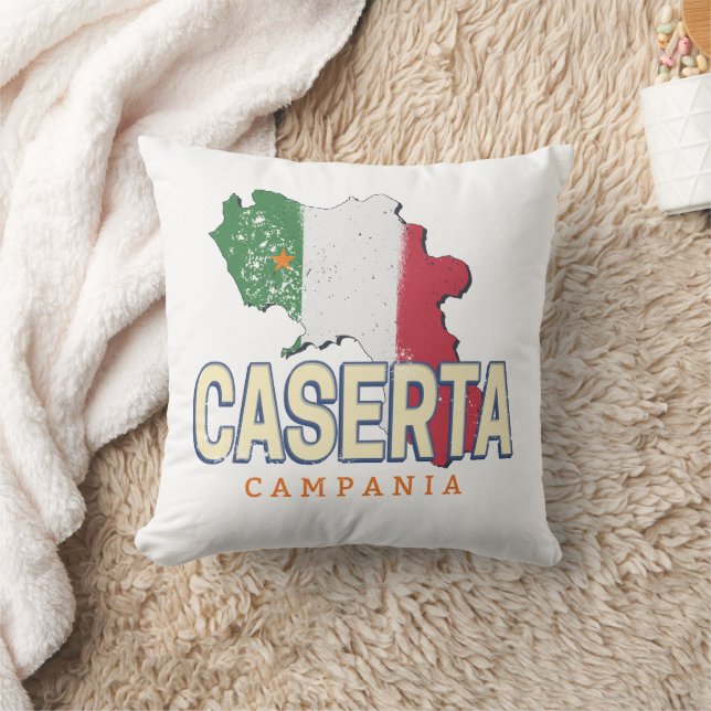 Caserta Italië Retro Campania Kaart  Souvenir Kussen (Deken)