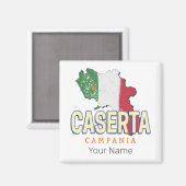 Caserta Italië Retro Campania Kaart  Souvenir Magneet (Voorkant / Achterkant)