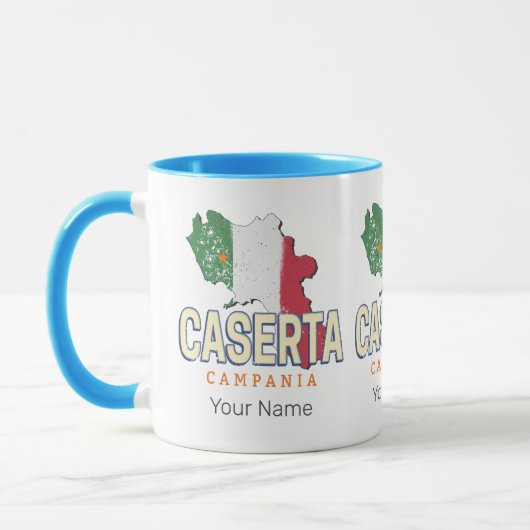 Caserta Italië Retro Campania Kaart  Souvenir Mok (Links)