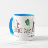 Caserta Italië Retro Campania Kaart  Souvenir Mok (Voorkant links)