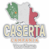 Caserta Italië Retro Campania Kaart Souvenir Sticker (Voorkant)