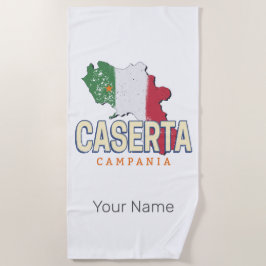 Caserta Italië Retro Campania Kaart  Souvenir Strandlaken