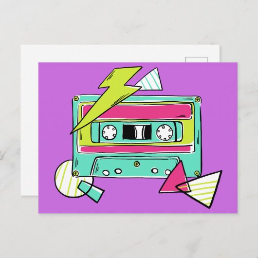 Casette Tape aangepast briefkaart kleur (Voorkant / Achterkant)