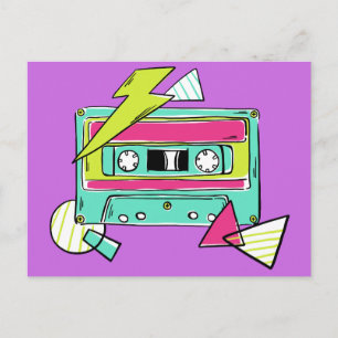 Casette Tape aangepast briefkaart kleur