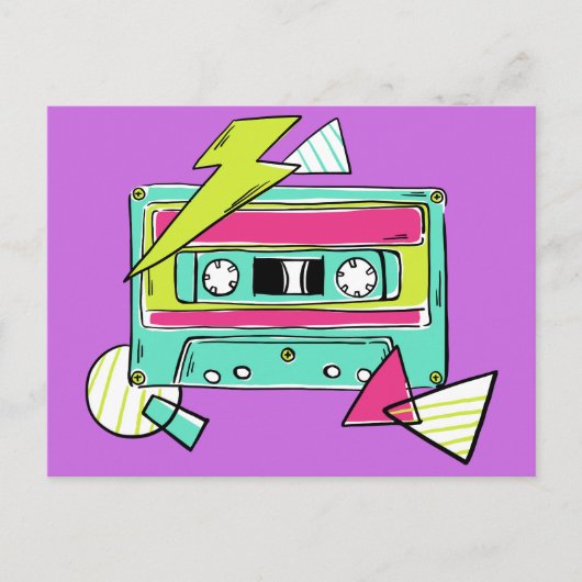 Casette Tape aangepast briefkaart kleur (Voorkant)