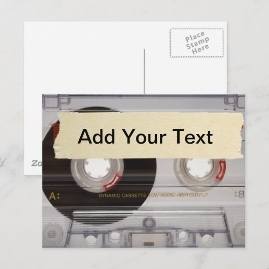Casette Tape Briefkaart (Voorkant / Achterkant)