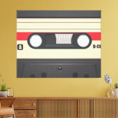 Casette tape - Paars Canvas Afdruk (Insitu (Woonkamer))