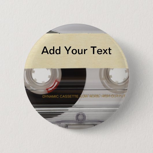 Casette Tape Ronde Button 5,7 Cm (Voorkant)