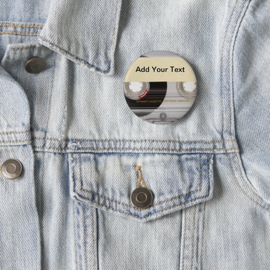 Casette Tape Ronde Button 5,7 Cm (In situ)