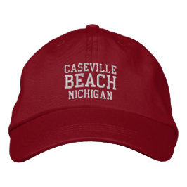Caseville Beach Michigan Embroidered Baseball Hat Geborduurde Pet