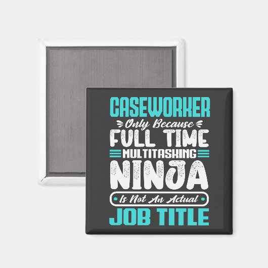 Caseworker Job Title Beroep Grappig Caseworker Magneet (Voorkant / Achterkant)