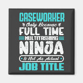 Caseworker Job Title Beroep Grappig Caseworker Magneet (Voorkant)