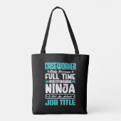 Caseworker Job Title Beroep Grappig Caseworker Tote Bag (Achterkant)