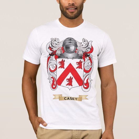 Casey Coat of Arms (familiekust) T-shirt (Voorkant)
