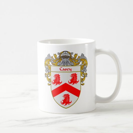 Casey Coat of Arms (Mantled) Koffiemok (Rechts)