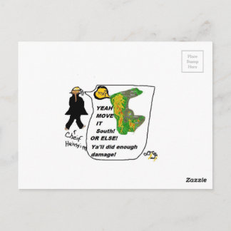 Casey Heinzism Cartoon Ja Verplaats het! Briefkaart