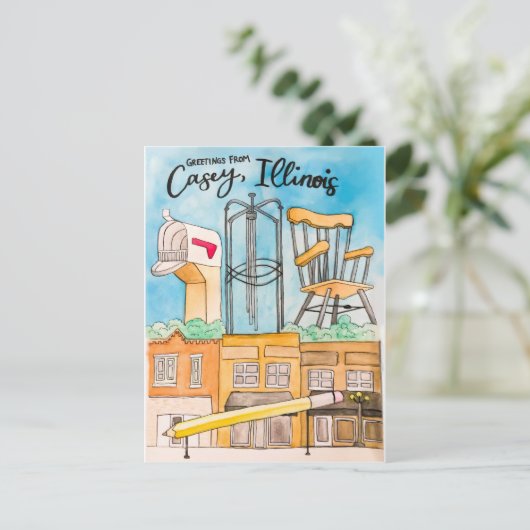 Casey, IL Briefkaart (Staand voorkant)
