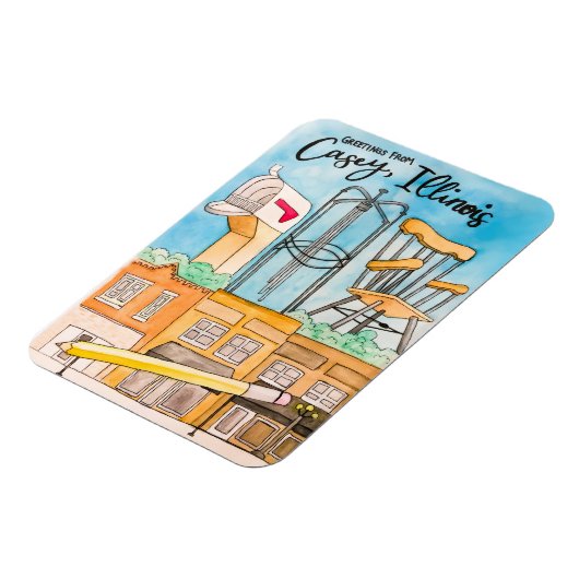 Casey, IL Magnet Magneet (Linkerzijde)