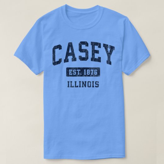 Casey Illinois IL Athletic Sports Design 1 T-shirt (Design voorkant)