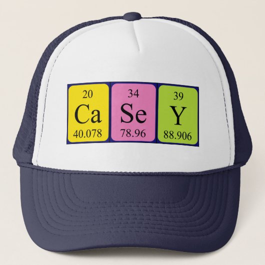 Casey periodic table name hat trucker pet (Voorkant)