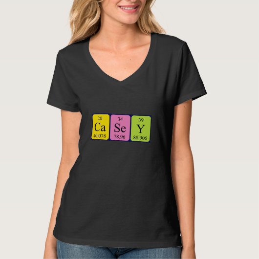 Casey periodieke table name shirt (Voorkant)