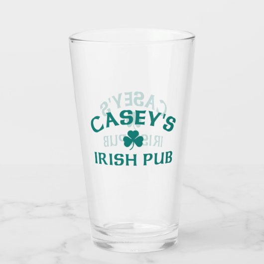 Casey's Ierse Pub  Glas (Achterkant)