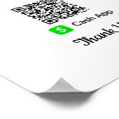Cash App Mobiele Betaling | Te betalen scannen Poster (Hoek)