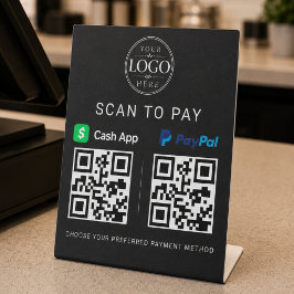 Cash App PayPal betaling teken Reclamebord Met Voetstuk