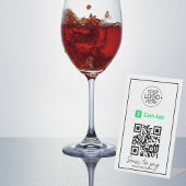 Cash App QR Code Betaling Logo Contactloos Script Reclamebord Met Voetstuk