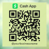 Cash App QR Code Betaling Scan om Lime Green te be Raamsticker (Vel 3)