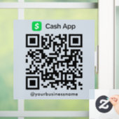 Cash App QR Code Betaling Scan om Sofy Navy te bet Raamsticker (Huis)