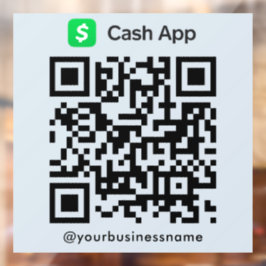 Cash App QR Code Betaling Scan om Sofy Navy te bet Raamsticker