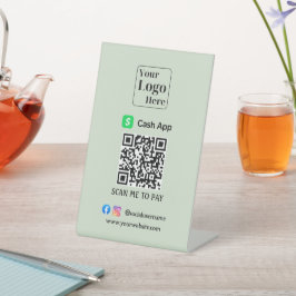 Cash App QR code voetstuk teken voor uw bedrijf Reclamebord Met Voetstuk