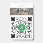 Cash App & Venmo QR Code Bedrijfsbadge Badge (Voorzijde)