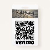 Cash App & Venmo QR Code Bedrijfsbadge Badge (Achterkant)