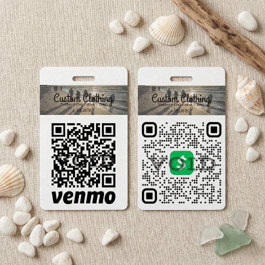 Cash App & Venmo QR Code Bedrijfsbadge Badge